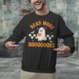 Groovy Halloween Teacher Spooky Read More Book Women Girl Unisex Sweatshirt