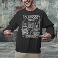 Groovy Support Your Local Library Book Reader Lover Bookworm Unisex Sweatshirt