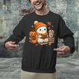 Halloween Ghost Reading Book Lovers Coffee Girl Women Unisex Sweatshirt Halloween Ghost Reading Book Lovers Coffee Girl Women Unisex Sweatshirt