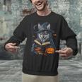 Halloween Girls Boys Cute Wolf Book Pumpkin Kids Halloween Unisex Sweatshirt