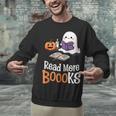 Halloween Teacher Women Cute Reading Ghost Read More Books Unisex Sweatshirt Halloween Teacher Women Cute Reading Ghost Read More Books Unisex Sweatshirt