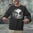 Hedgehog Reading Book Full Moon Lake Scenery Unisex Sweatshirt