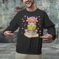 Highland Cow Reading Book Floral Bookworm Unisex Sweatshirt Highland Cow Reading Book Floral Bookworm Unisex Sweatshirt