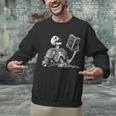 Hilarious Skeleton Holding a Book And Laughing Gothic Unisex Sweatshirt Hilarious Skeleton Holding a Book And Laughing Gothic Unisex Sweatshirt