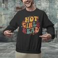 Hot Girls Read Aesthetic Book Lover Reading Unisex Sweatshirt