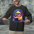 Humor Rubber Duck Reading Book Unisex Sweatshirt