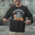 I'm An Indoor Cat Introvert Pizza Popcorn Book Gamer Cat Unisex Sweatshirt