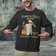 Just a Girl Who Loves Books And Birds Book Reading Bird Love Unisex Sweatshirt