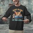 Just a Girl Who Loves Cats And Books Kitties Pet Art Lover Unisex Sweatshirt Just a Girl Who Loves Cats And Books Kitties Pet Art Lover Unisex Sweatshirt