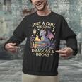 Just a Girl Who Loves Cute Dragons And Books Unisex Sweatshirt Just a Girl Who Loves Cute Dragons And Books Unisex Sweatshirt