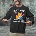Just A Girl Who Loves Dogs And Books Reading Dog Puppy Lover Unisex Sweatshirt Just A Girl Who Loves Dogs And Books Reading Dog Puppy Lover Unisex Sweatshirt