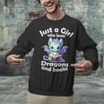 Just a Girl Who Loves Dragons And Books Dragon For Kids Unisex Sweatshirt
