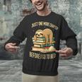 Just One More Chapter Sloth Sleeping On Books Reading Unisex Sweatshirt