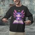 Kawaii Axolotl Cute Axolotls Reading Book Unisex Sweatshirt Kawaii Axolotl Cute Axolotls Reading Book Unisex Sweatshirt
