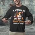Kawaii Feline Book Reading Read Books Pet My Calico Cat Men Women Unisex Sweatshirt Kawaii Feline Book Reading Read Books Pet My Calico Cat Men Women Unisex Sweatshirt