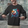 Kawaii Shark Reads Book Reading Library Book Bookworm Unisex Sweatshirt