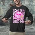 Library Book Fair Queen Vibe Groovy Tie Dye School Reading Unisex Sweatshirt