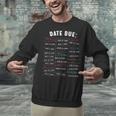 Library Due Date Stamp Card Librarian Book Reading Vintage Unisex Sweatshirt Library Due Date Stamp Card Librarian Book Reading Vintage Unisex Sweatshirt