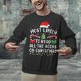Most Likely To Read A Book On Christmas Family Matching Xmas Unisex Sweatshirt