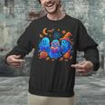 Little Ghost Coffee Tee Spooky Season Ghost Reading Book Unisex Sweatshirt