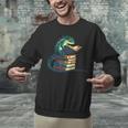 Lizard Reading Book Librarian Bookworm Reader Read Unisex Sweatshirt