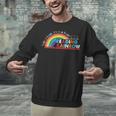 Take A Look A Book Vintage Reading Librarian Rainbow Unisex Sweatshirt