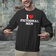 I Love Heart Fictional Men Simple Cute Books Reading Unisex Sweatshirt