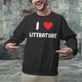 I Love Literature Heart Books Writing Reading Read Write Unisex Sweatshirt I Love Literature Heart Books Writing Reading Read Write Unisex Sweatshirt