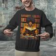 Man Reading Book Black History Month Book Lover Afro Unisex Sweatshirt
