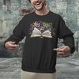 Mardi Gras Book Librarian Author Purple Beads Unisex Sweatshirt Mardi Gras Book Librarian Author Purple Beads Unisex Sweatshirt
