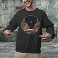 Moon Book Bookshelf Library Coffee Cup Star Stars Pattern Unisex Sweatshirt