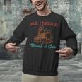 All I Need Is Books & Cats Cozy Unisex Sweatshirt
