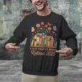 A New Chapter Begins Retired 2025 Books Flowers Unisex Sweatshirt
