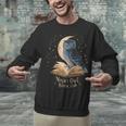 Night Owl Book Club Crescent Moon Late Night Reading Unisex Sweatshirt