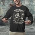 North Pole Book Club Christmas Elf Bookish Retro Graphic Unisex Sweatshirt