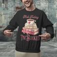 Not Today I'm Booked Book Lover Book Stack Coquette Bow Unisex Sweatshirt
