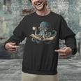 Octopus Reading Book Coffee Book Lover Bookworm Nerd Unisex Sweatshirt