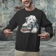 Old English Sheepdog Books Reading Dog Breed Graphic Unisex Sweatshirt