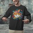 Open Book With Colorful Floral Reading Magic Unisex Sweatshirt Open Book With Colorful Floral Reading Magic Unisex Sweatshirt