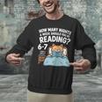 Orange Cat Reading Book 67 Six Seven Meme Unisex Sweatshirt