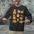 Orange Cats Reading Books Cat Lover Unisex Sweatshirt
