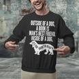 Outside Of A Dog A Book Is Man's Best Friend Apparel Unisex Sweatshirt Outside Of A Dog A Book Is Man's Best Friend Apparel Unisex Sweatshirt