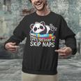 Panda Napping On Books Life’s Too Short To Skip Naps Unisex Sweatshirt