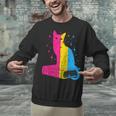 Pansexual Pride Celestial Cat Sitting Book LGBTQ Pan Colors Men Women Unisex Sweatshirt Pansexual Pride Celestial Cat Sitting Book LGBTQ Pan Colors Men Women Unisex Sweatshirt