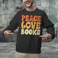 Peace Love Books Men Women Unisex Sweatshirt