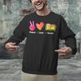 Peace Love Books Reader Librarian Library Book Unisex Sweatshirt