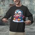 Penguin Reading a Book Animal Unisex Sweatshirt