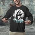 Penguin Reading A Book Vintage Graphic Bookworm Lover Unisex Sweatshirt