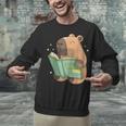 Pet Capybara Is Reading Library Capy Word Book Day Teacher Men Women Kids Unisex Sweatshirt