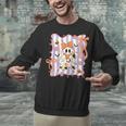 Preppy Coquette Bow Ghost Reading Books Halloween Book Unisex Sweatshirt